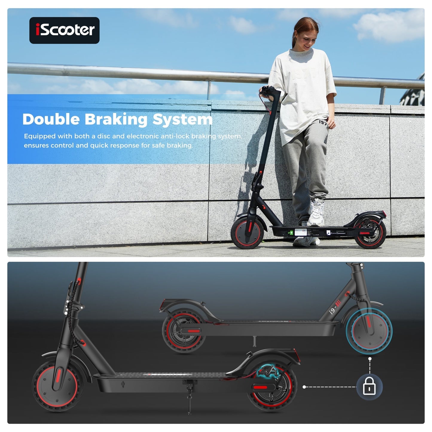 iScooter i9 350W Electric Scooter - lScooter