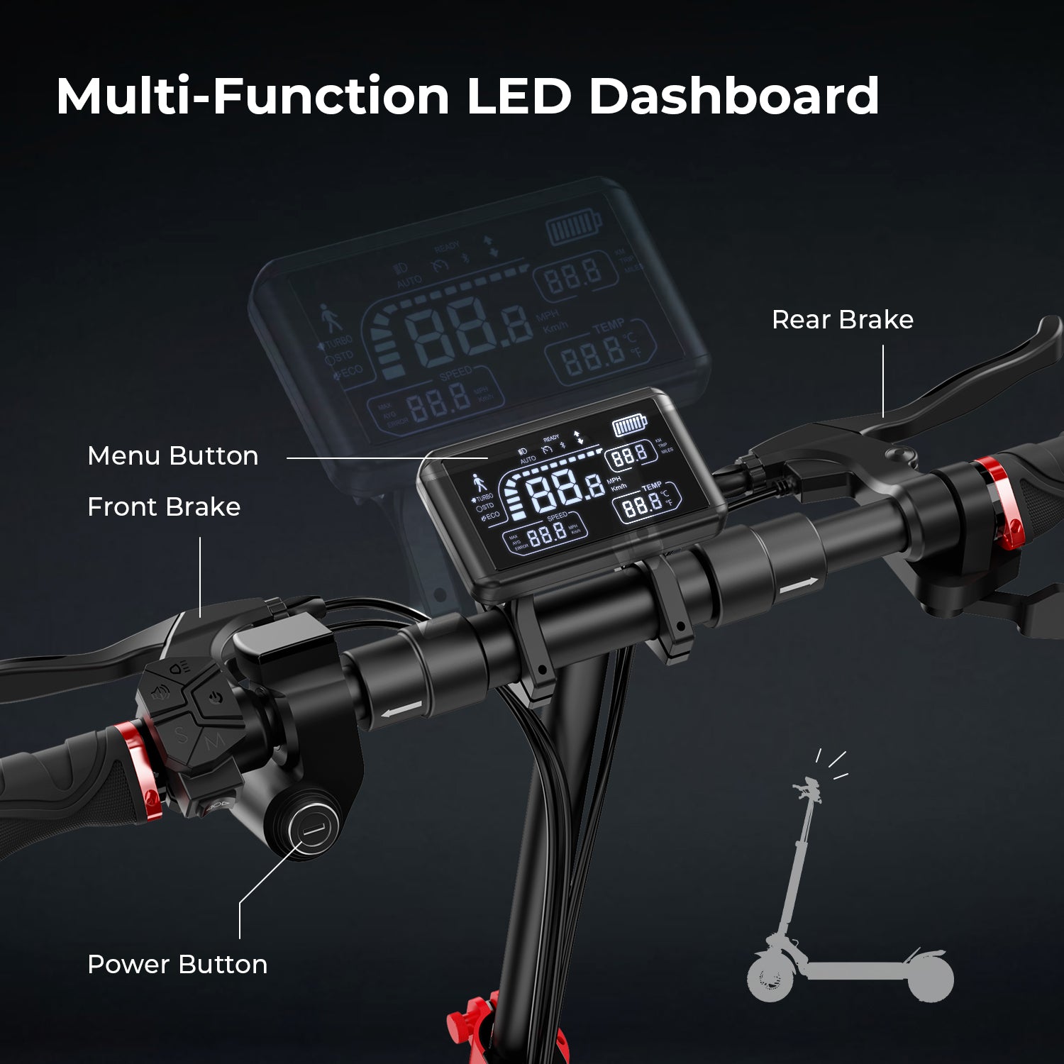 iScooter iX4 800W Off Road Electric Scooter - lScooter