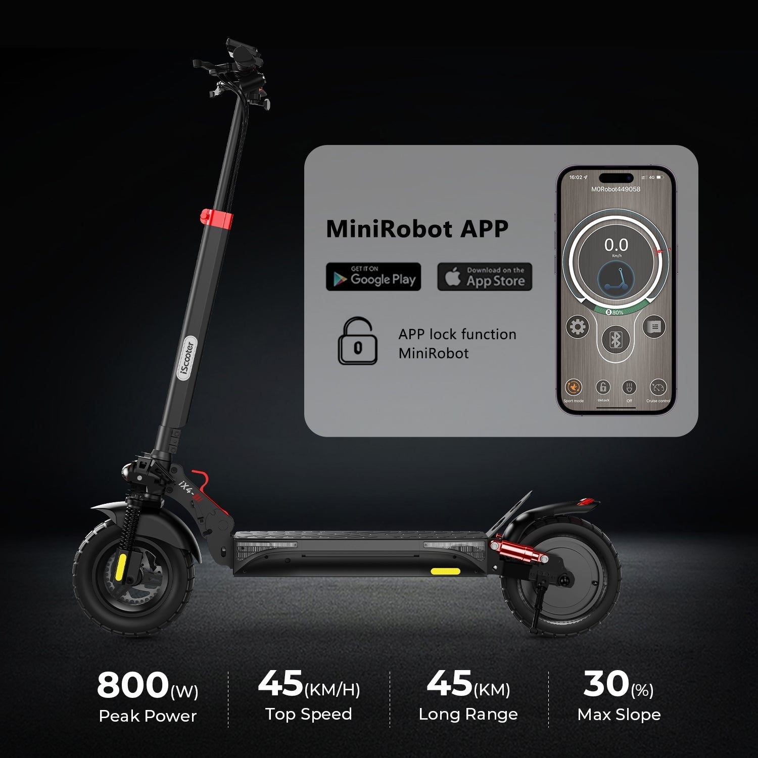 iScooter iX4 800W Off Road Electric Scooter - lScooter