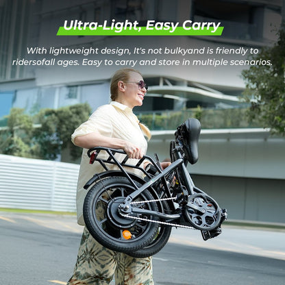 U4 Low Step Through Foldable Electric Bike - lScooter