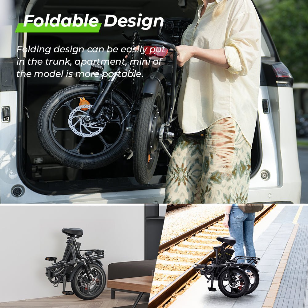 U4 Low Step Through Foldable Electric Bike - lScooter