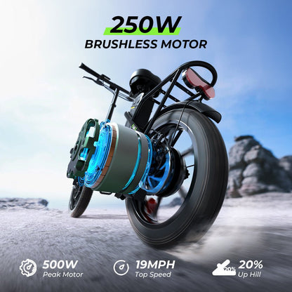 U4 Low Step Through Foldable Electric Bike - lScooter
