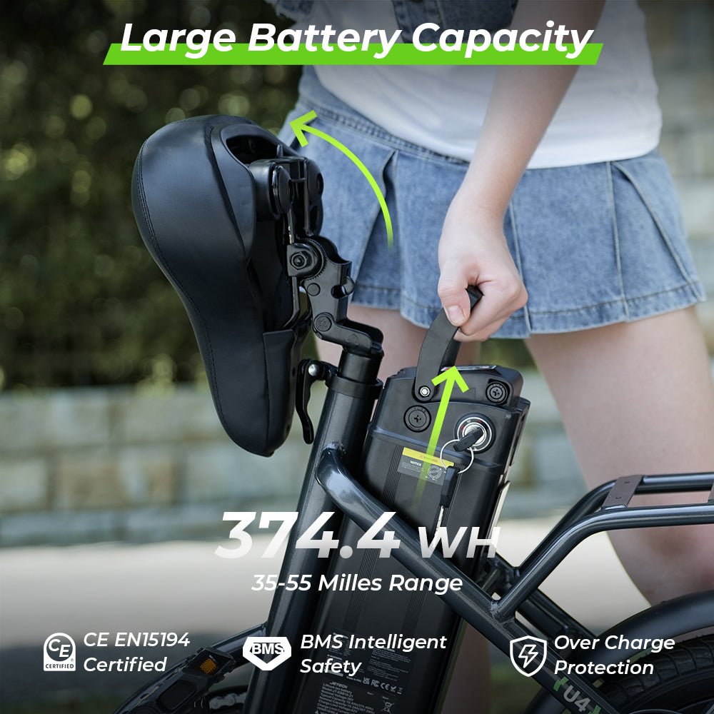 U4 Low Step Through Foldable Electric Bike - lScooter